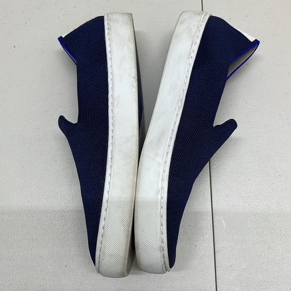ROTHY’S Black Slip on Sneakers Sz 8 blue - Picture 2 of 6